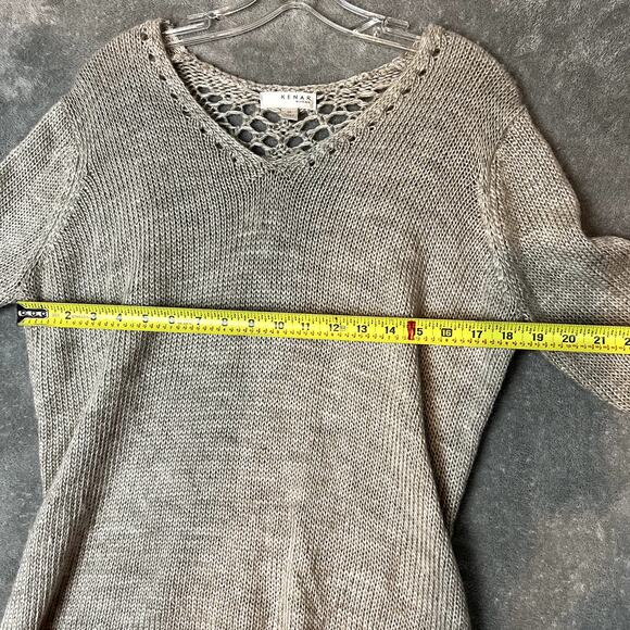 Kenar Beige Sweater Womens XL Alpaca Wool Knit Oversized Lagenlook Boho - Picture 7 of 8